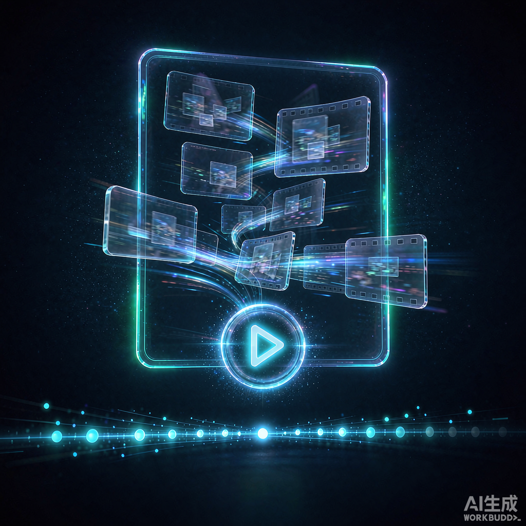 智灵微视频 — AI 短视频生成平台概念图